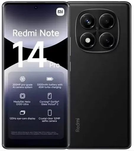 Смартфон Xiaomi Redmi Note 14 Pro 4G 12/512 ГБ, черный