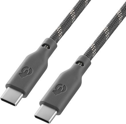 Кабель зарядный uBear Trend Cable USB-C/USB-C 1.2м, 60W, серо-бежевый