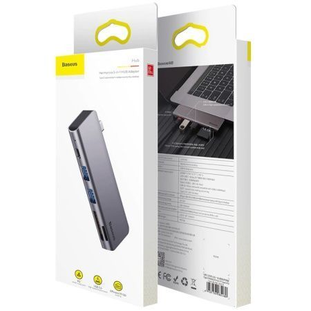 Хаб Baseus Harmonica 5 в 1 Adapter