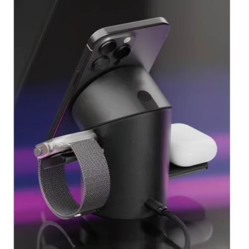 Беспроводное зарядное устройство "vlp" Tower Power 3in1, серый