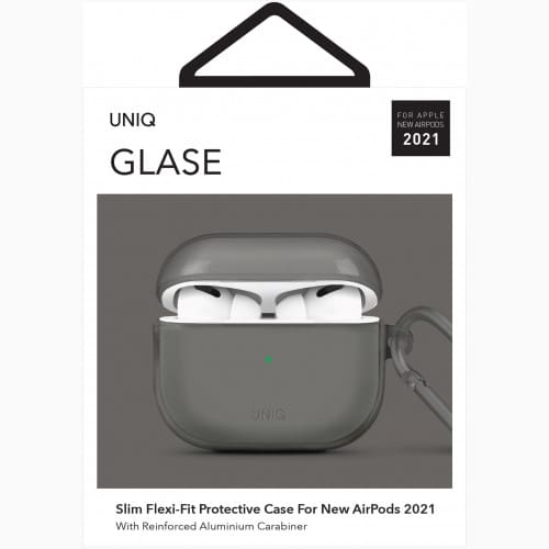 Чехол Uniq для AirPods 3 Glase TPU case, черный